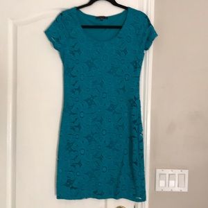 Tiana B turquoise floral dress